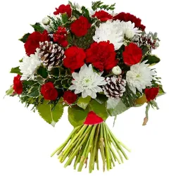 Ramo de flores navideño para enviar en Madrid.
