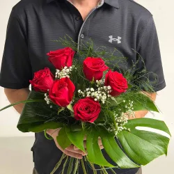 Envío de 6 rosas rojas a domicilio en Madrid