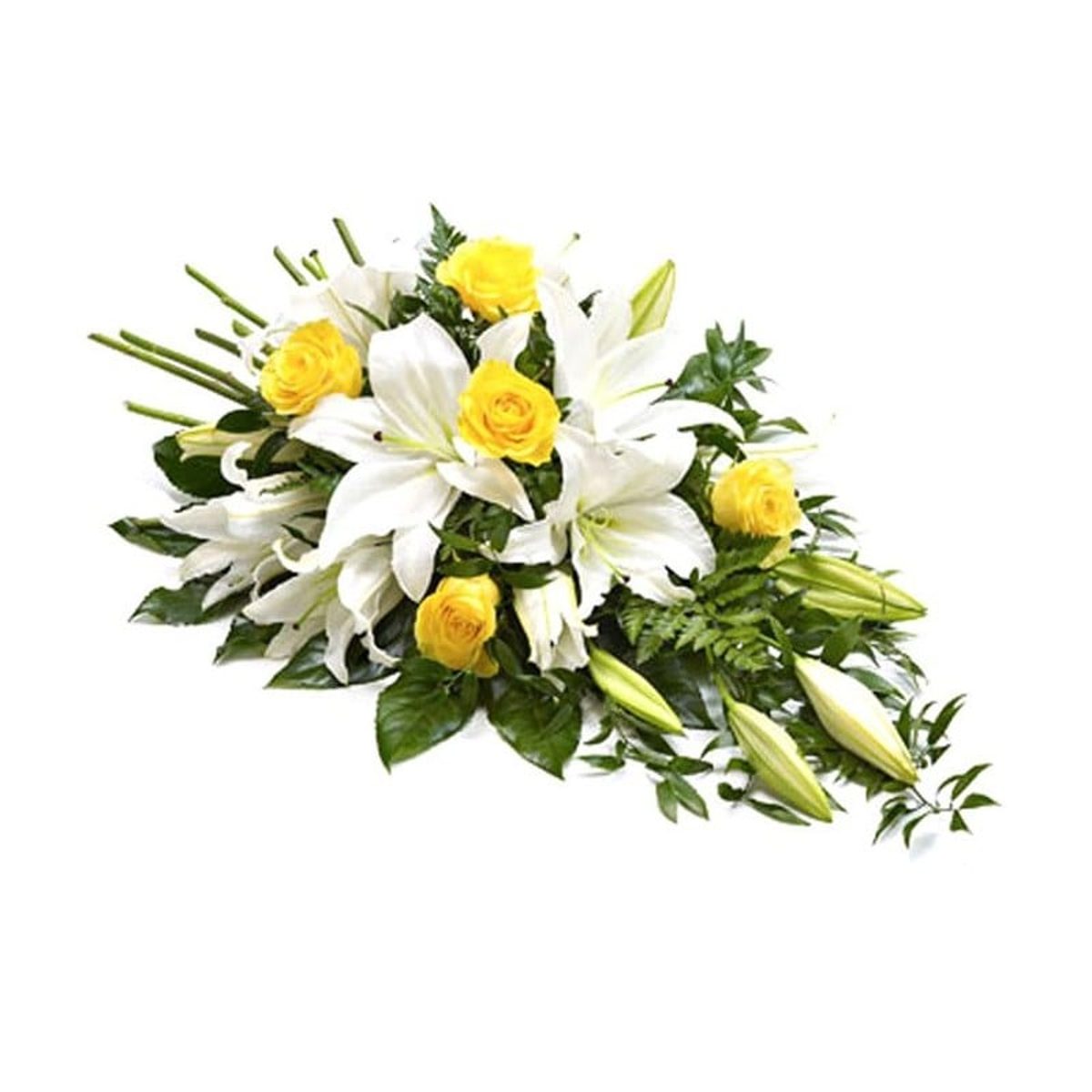 funeral amarillo y blanco