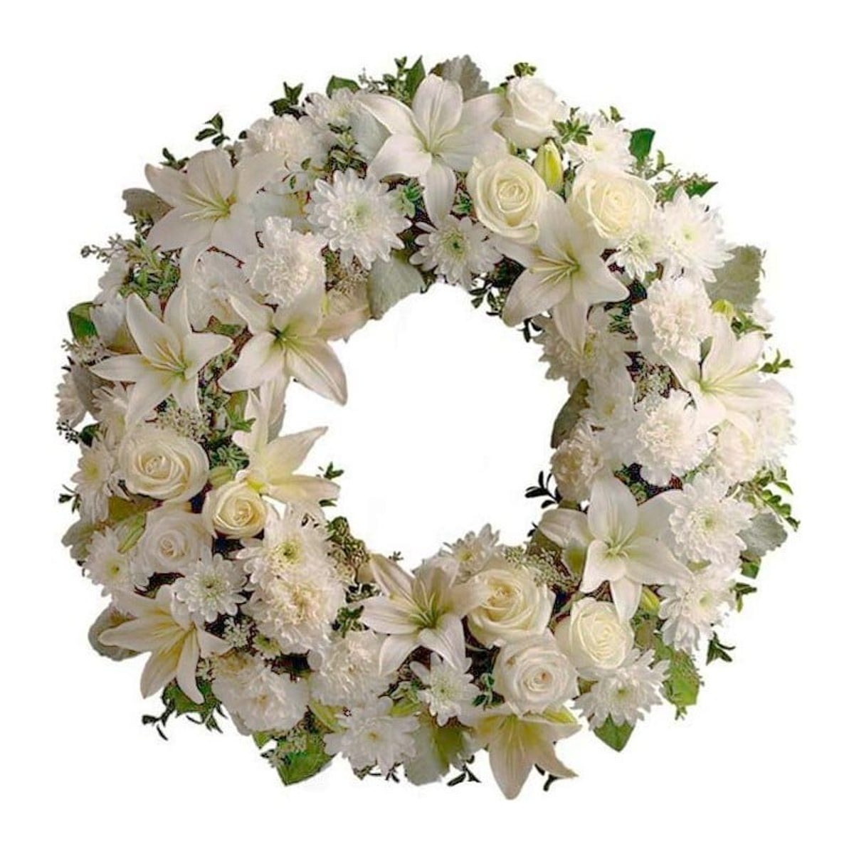 Corona de Rosas y Azucenas