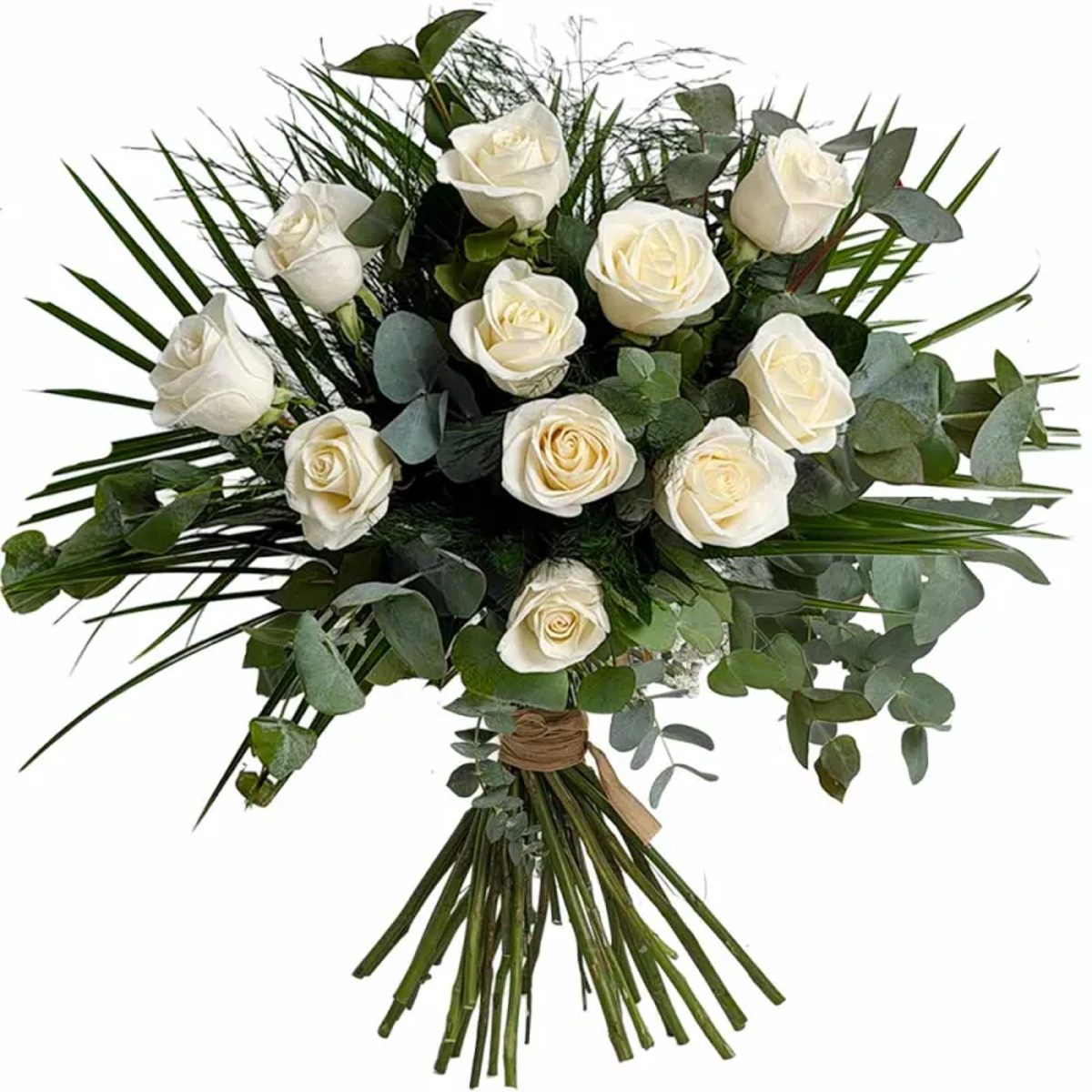 Docena de rosas blancas a domicilio en Madrid