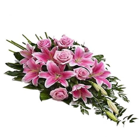 Ramo funeral fucsia