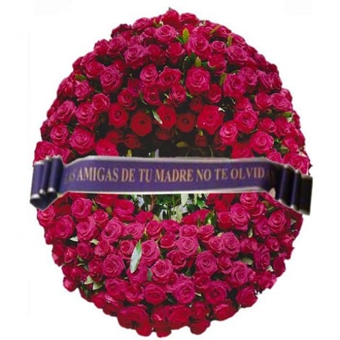 Corona funeraria de Rosas Rojas