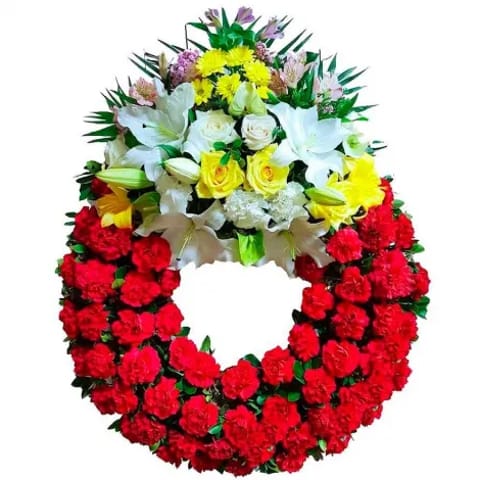 Corona de flores funeraria para todos los tanatorios de Madrid.