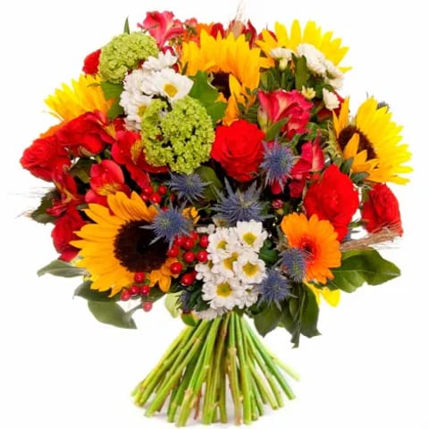 Ramo variado con girasoles a domicilio.