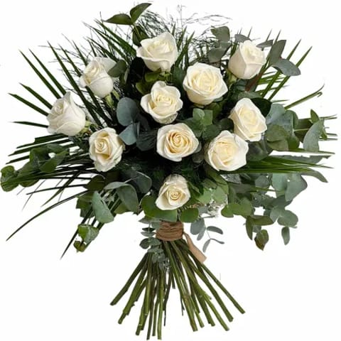 Docena de rosas blancas a domicilio en Madrid